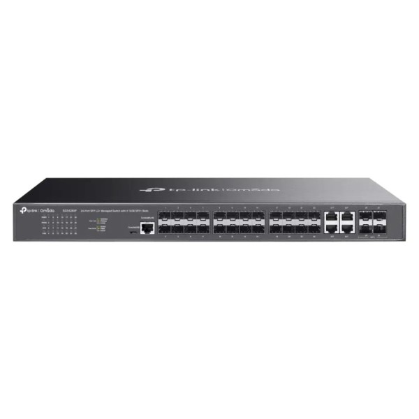 TP-LINK SG3428XF Switch Omada L2+ de 24 puertos SFP a Gigabit y 4 SFP+ a 10G
