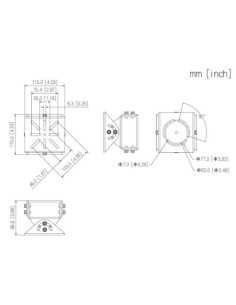 DAHUA PFA162-V2 Rótula 3 ejes para Carcasas PFH610N/V PFH620N 2