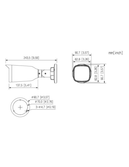 DAHUA HAC-B3A21-Z Tubular HDCVI 4EN1 2M IR40m 2.7-12mm IP67