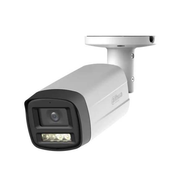 DAHUA HAC-HFW1500TH-IL-A-0280B-S3 Tubular HDCVI 4EN1 5M Starlight Iluminación Dual LED80m/IR80m 2.8mm IP67 MIC
