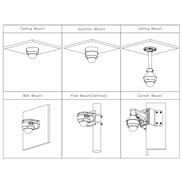 DAHUA IPC-HDBW5459R1-ZE-PV-PRO Domo IP WizColor PRO H265 4M WDR140dB Iluminación Dual LED50m/IR60m 2.7-12mm IP67 IK10 PoE AUDIO 