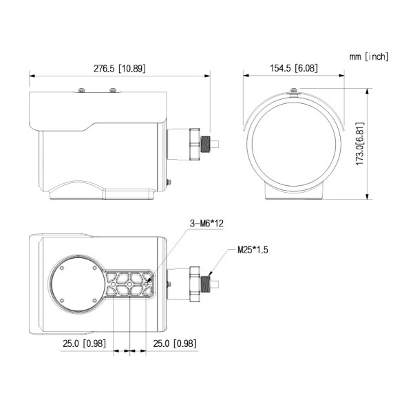 DAHUA IPC-HFE8449F-Z-PV Cámara ATEX Explosion-proof 4M H265 WDR 2.7-12mm Iluminación Dual LED50m/IR50m IP68 AUDIO MIC/Altavoz E/