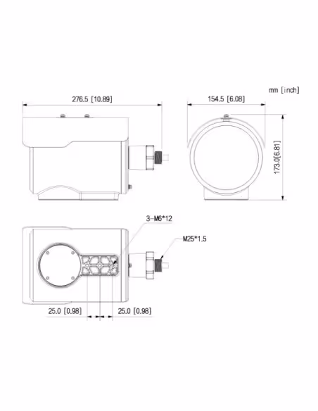 DAHUA IPC-HFE8449F-Z-PV Cámara ATEX Explosion-proof 4M H265 WDR 2.7-12mm Iluminación Dual LED50m/IR50m IP68 AUDIO MIC/Altavoz E/