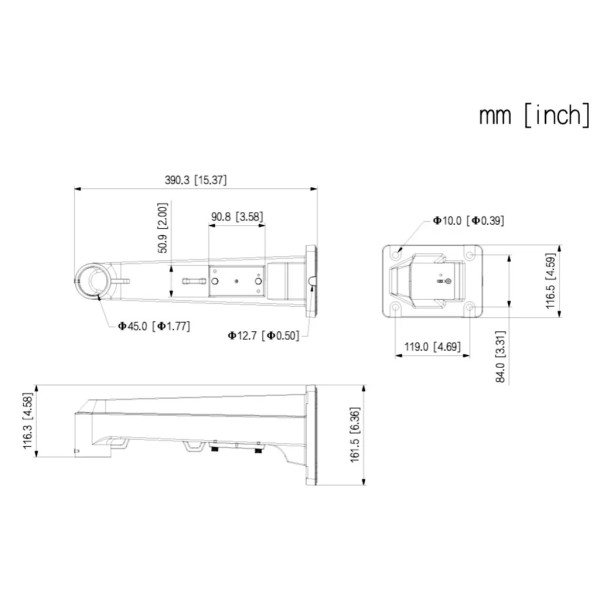 DAHUA PFB7320W-SG Soporte pared para PSDW8xxxxM