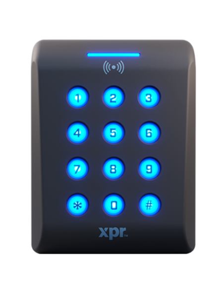 XPR XP-K-MFBT XPR. Lettore RFID Tastiera con tasti capacitivi retroilluminati 13,56 MHz XPR Mobile ID Wiegand/SSCP/OSDP/RS485 Bo