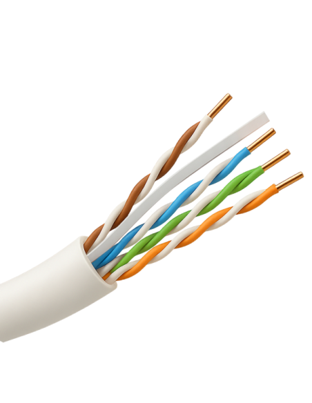 HIKVISION DS-1LN6UEL5/White 305 m Hikvision UTP-Kabel Kategorie 6 – OFC-Leiter, 99,5 % Kupfer – Durchmesser 24 AWG (0,53 mm) – Z