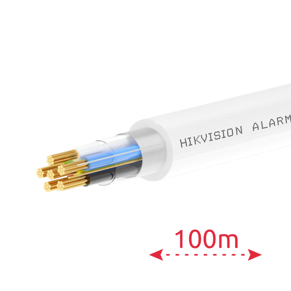 HIKVISION DS-1AC2B4APL1 Blanc 100 m 4 conducteurs de signal + 2 d’alimentation - Conducteur en cuivre électrolytique flexible - 
