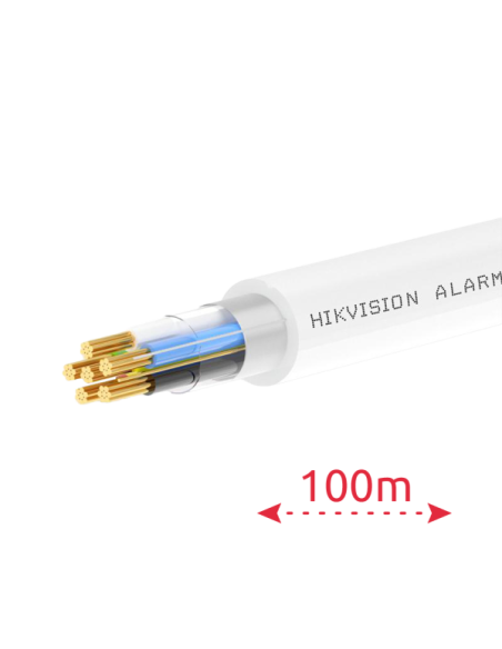 HIKVISION DS-1AC2B4APL1 White 100m 4 conductores de señal + 2 de alimentación - Conductor Cobre electrolítico flexible - Pantall