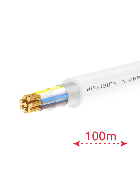 HIKVISION DS-1AC2B6APL1 Bianco 100 m 6 conduttori di segnale + 2 di alimentazione - Conduttore in rame nudo (99,95%) - Schermatu