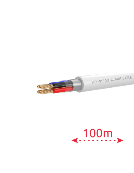 Comprar HIKVISION DS-1AC4APL1 WHITE 100M 4 conductores de señal para sistemas complejos  - Conductor Cobre desnudo (99,95%)  - P