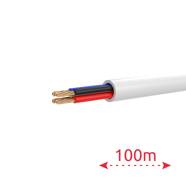 HIKVISION DS-1AC4AUC1 Bianco 100m 4 conduttori di segnale - Conduttore in rame nudo (99,95%) - Guaina in PVC ad alta flessibilit
