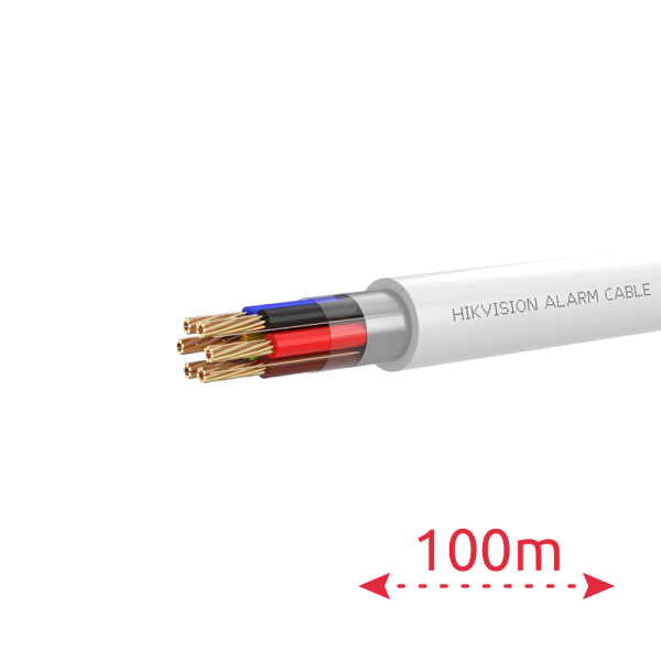 HIKVISION DS-1AC6APL1 Blanc 100 m 6 conducteurs de signal pour systèmes complexes - Conducteur en cuivre nu (99,95 %) - Écran en