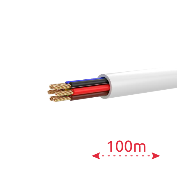 HIKVISION DS-1AC6AUC1 Bianco 100 m 6 conduttori di segnale - Conduttore in rame nudo (99,95%) - Guaina in PVC ad alta flessibili