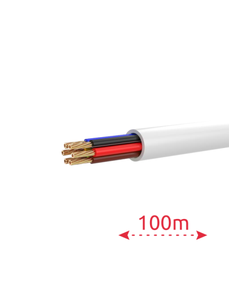 Comprar HIKVISION DS-1AC6AUC1 WHITE 100M 6 conductores de señal  - Conductor Cobre desnudo (99,95%)  - Cubierta PVC de gran fle