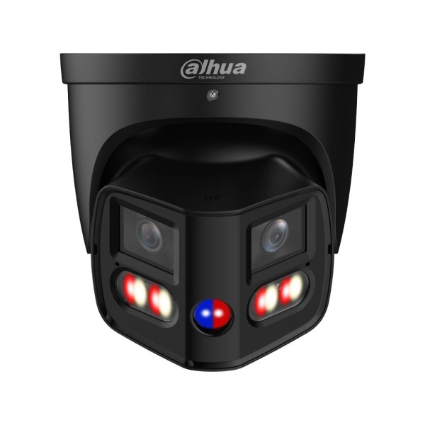 DAHUA DAHUA-5539 DH-IPC-PDW3859P-A180-E2-AS-PV-0280B-BLK Minidomo IP panorámico Dahua WizSense 3 de 8MP con visión 180° en negro