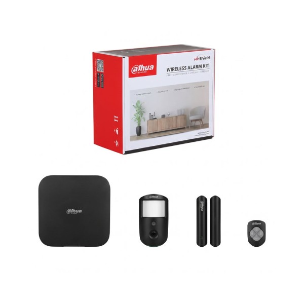 DAHUA DAHUA-5581 DHI-ART-ARC3800H-03-CAM-FW2(868)-B Kit de alarma vía radio Dahua 868 MHz Grado 2 con detector PIR con cámara y 