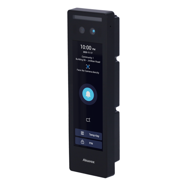 AKUVOX AK-A15S Control de acceso IP65 IK07 - Facial, tarjeta MF, NFC, BLE y QR | 2 relés - 5.000 usuarios | 20.000 registros - C