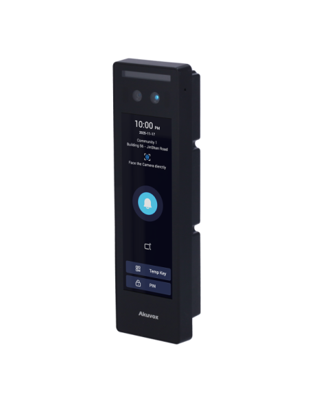 AKUVOX AK-A15S Control de acceso IP65 IK07 - Facial, tarjeta MF, NFC, BLE y QR | 2 relés - 5.000 usuarios | 20.000 registros - C