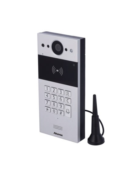 AKUVOX AK-R20K-LTE Videoportero IP en superficie - Cámara 2 Mpx | Audio bidireccional - Apertura con tarjeta EM/MF, NFC y PIN | 