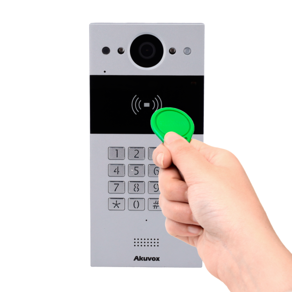 AKUVOX AK-R20K-LTE Videoportero IP en superficie - Cámara 2 Mpx | Audio bidireccional - Apertura con tarjeta EM/MF, NFC y PIN | 