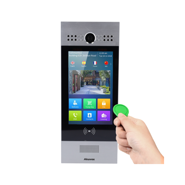 AKUVOX AK-R29C-LTE Videoportero IP - Cámara 3 Mpx/1 Mpx | Audio y vídeo bidireccional - Facial, tarjeta, BLE, PIN y QR | 2 relés