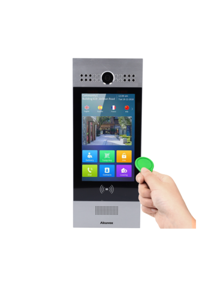 AKUVOX AK-R29C-LTE Videoportero IP - Cámara 3 Mpx/1 Mpx | Audio y vídeo bidireccional - Facial, tarjeta, BLE, PIN y QR | 2 relés