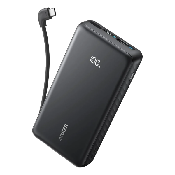 ANKER ANK-110-10K-B ANKER Power Bank - Capacidad 10000mAh - Carga rápida 22.5W - Entradas USB-C, Cable USB-C - Salidas USB-C, US