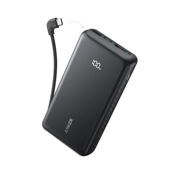ANKER ANK-110-20K-B ANKER Power Bank - Capacidad 20000mAh - Carga rápida 22.5W - Entradas USB-C, Cable USB-C - Salidas USB-C, US