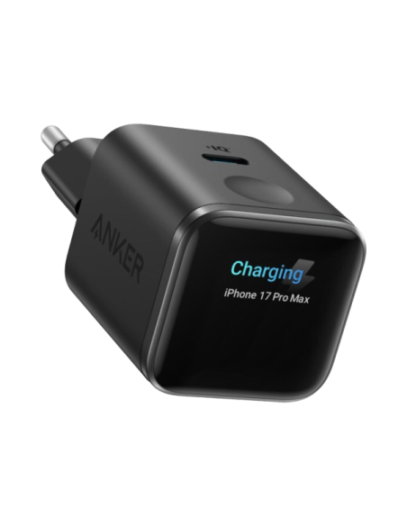 ANKER ANK-121-45W1C-B Anker - Mini Cargador USB - Potencia 45W - Carga rápida GaN | Display inteligente - Salidas 1x USB-C - Col