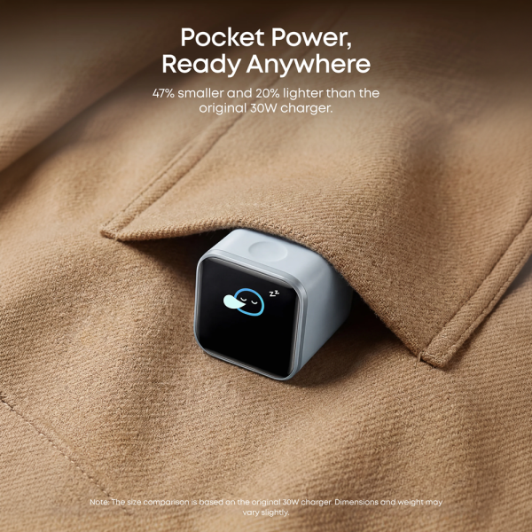 ANKER ANK-121-45W1C-W Anker - Mini Cargador USB - Potencia 45W - Carga rápida GaN | Display inteligente - Salidas 1x USB-C - Col