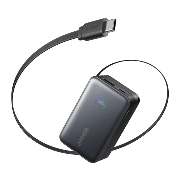 ANKER ANK-1638-10K-B ANKER Mini Power Bank - Capacidad 10000mAh - Carga rápida 45W - Entradas USB-C, Cable USB-C - Salidas USB-C