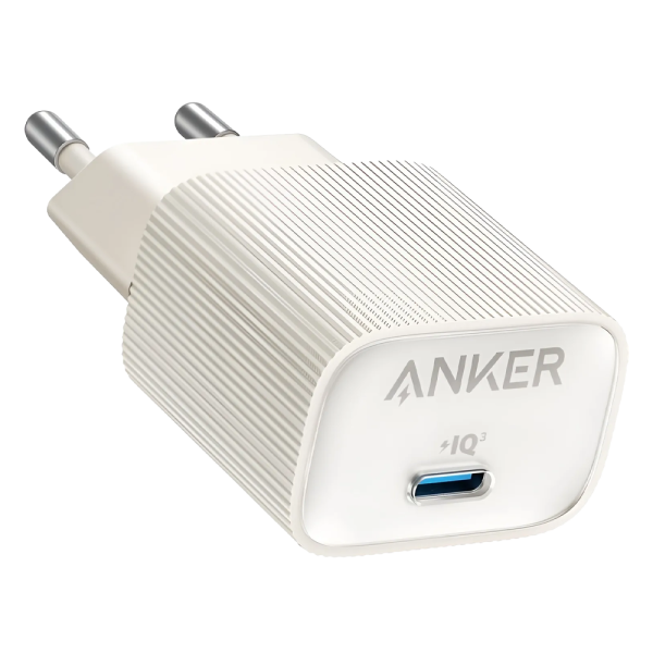 ANKER ANK-2337-30W1C-W Anker - Cargador USB - Potencia 30W - Carga rápida - Salidas 1x USB-C - Color blanco | Ultracompacto