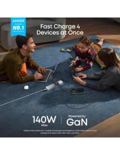 ANKER ANK-2697-140W1A3C-G Anker - Cargador USB plegable - Potencia 140W | Display inteligente - Carga rápida | Tecnología GaN -  2