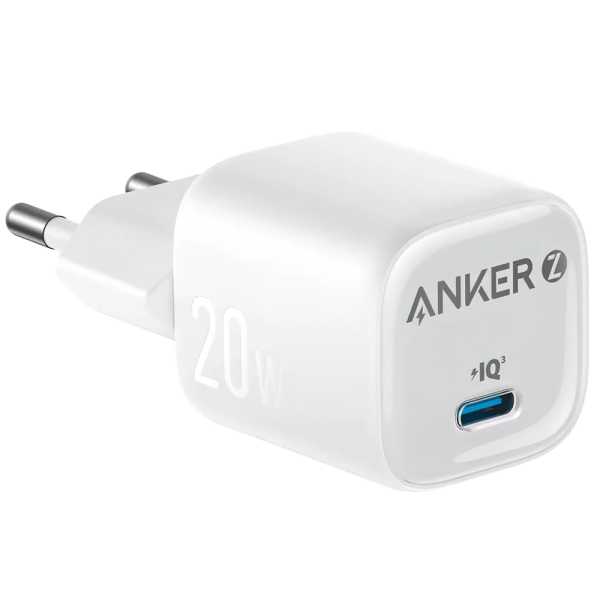ANKER ANK-2699-20W1C-W Anker - Cargador USB - Potencia 20W - Carga rápida - Salidas 1x USB-C - Color blanco | Tamaño pequeño y l