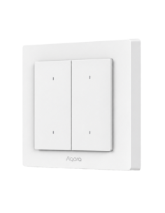 AQARA AQ-WS-K08D Aqara Interruptor Inteligente de Pared H2 - Controla 2 circuitos de luz independiente - Compatible con neutro y