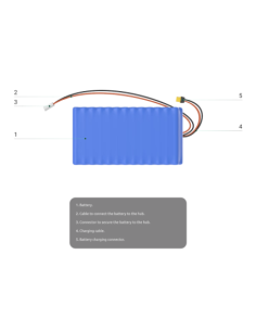 BLANCA BATT-HUBBP-RB-64V78AH Batería interna recargable - Conector para conectar a Hub BP incorporado - Hasta 18 meses en modo a 2
