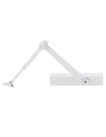 DORCAS DR-DC3V-H-WHITE Cierrapuertas de brazo articulado - Instalación de superficie y reversible - Apertura con fuerza reducida