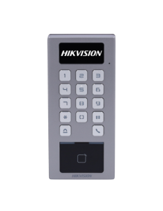HIKVISION DS-K1T502DBWX-E1 Control de acceso IP65 IK09 - Tarjeta MF DESFire y PIN - 10.000 usuarios | 300.000 registros - TCP/IP