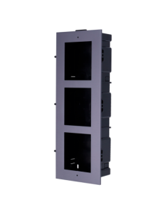 HIKVISION DS-KD-ACF3 Panel frontal y caja de registro encastrada - Hasta 3 módulos - Específica para videoporteros Hikvision - C