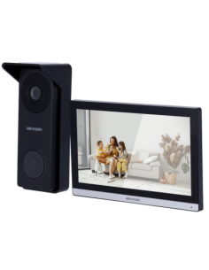 HIKVISION DS-KIS313-P Kit de videoportero - Tecnología 4 hilos analógico &amp WiFi - Placa y monitor | Permite 2 monitores más -