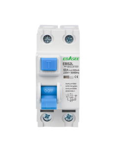 OEM EBS2L-63A-1P+N-30mA-A Interruptor diferencial - Corriente nominal 63A - 2 polos (instalaciones monofásicas) - Sensibilidad 3
