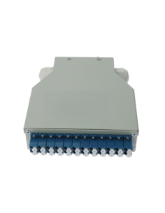 OEM FIBERBOX-DIN-12-LC-UPC Caja de distribución de fibra para carril DIN - Incluye 12 adaptadores LC dúplex preinstalados - Puli 2
