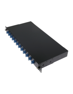 OEM PP-FIBER-12-LC-UPC Panel de parcheo 1U para rack de 19 pulgadas - Incluye 12 adaptadores LC dúplex preinstalados - Pulido UP 2