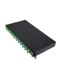 OEM PP-FIBER-12-SC-APC Panel de parcheo 1U para rack de 19 pulgadas - Incluye 12 adaptadores SC simplex instalados - Pulido APC  2