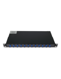 OEM PP-FIBER-12-SC-UPC Panel de parcheo 1U para rack de 19 pulgadas - Incluye 12 adaptadores SC simplex instalados - Pulido UPC 