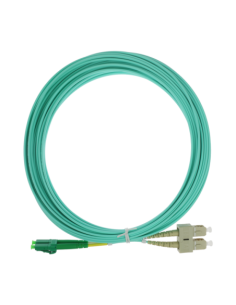 SAFIRE SF-LC-APC-SC-UPC-OM4-DX-10M Cable de conexión de fibra óptica dúplex - Fibra multimodo OM4 de alta velocidad - Conectores