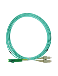 SAFIRE SF-LC-APC-SC-UPC-OM4-DX-5M Cable de conexión de fibra óptica dúplex - Fibra multimodo OM4 de alta velocidad - Conectores 