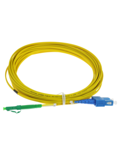 SAFIRE SF-LC-APC-SC-UPC-SM-DX-10M Cable de conexión de fibra óptica dúplex - Fibra monomodo G657A2 de alto rendimiento - Conecto