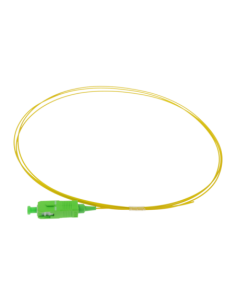 SAFIRE SF-SC-APC-OS2-0015M-D09-Y Pigtail de fibra óptica simplex - Fibra monomodo G657A2 de alto rendimiento - Conector SC con p