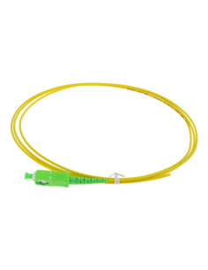 SAFIRE SF-SC-APC-OS2-0015M-D20-Y Pigtail de fibra óptica simplex - Fibra monomodo G657A2 de alto rendimiento - Conector SC con p